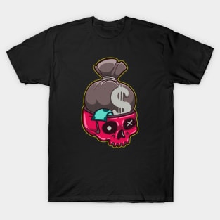 money bag and skull T-Shirt